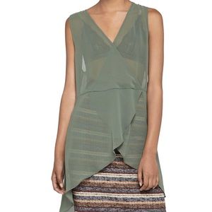 NWT BCBGeneration Green Sheer Sleeveless Top M
